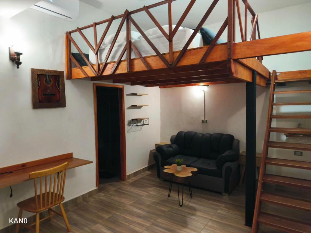 Posezení v ubytování Hospedaje Oasis Blue Laureles Medellín