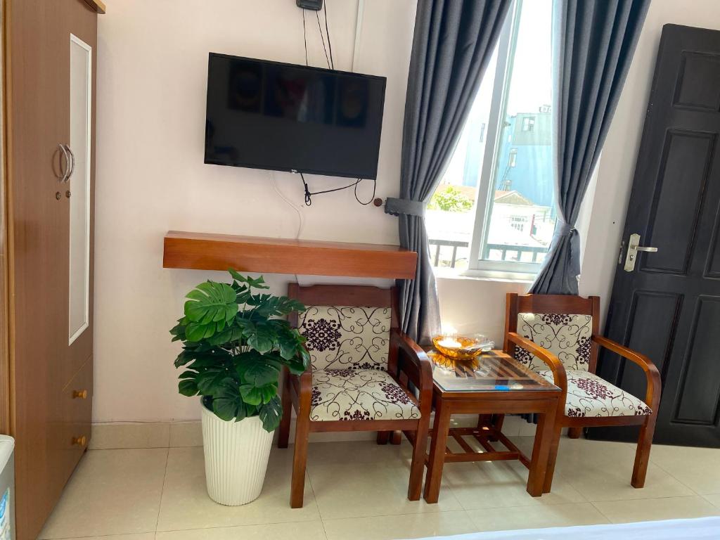 TV a/nebo společenská místnost v ubytování Bonjour Hostel