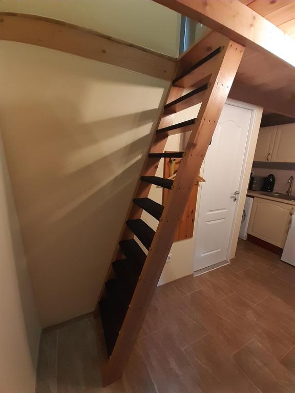 Kuchyň nebo kuchyňský kout v ubytování Mókuska erdőszéli faházikó