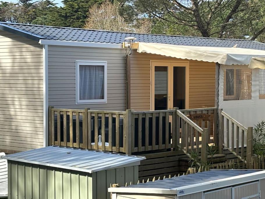 Balkón nebo terasa v ubytování Mobil home Cygne 85