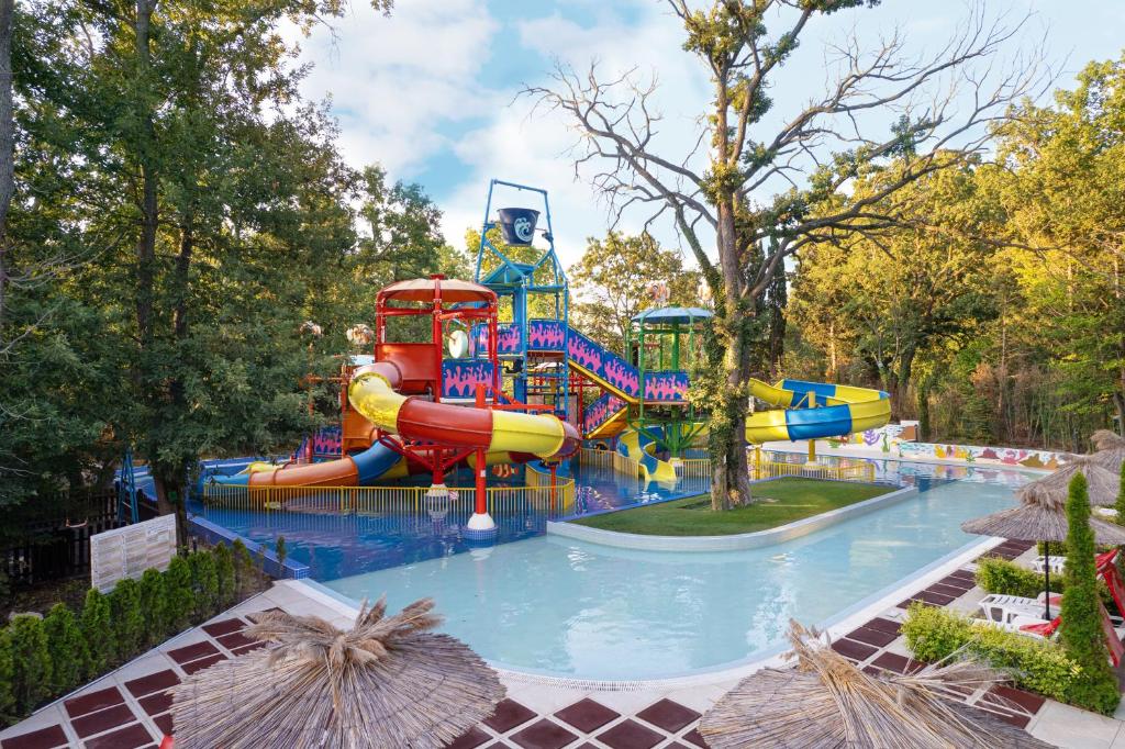 a large water park with a water slide at SH Dolce Vita- All Inclusive - Free Aquapark & Beach & Beach bar in Golden Sands