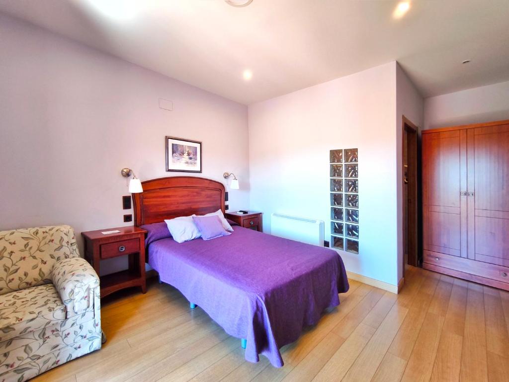 Cama o camas de una habitación en Hospedaje La Judería