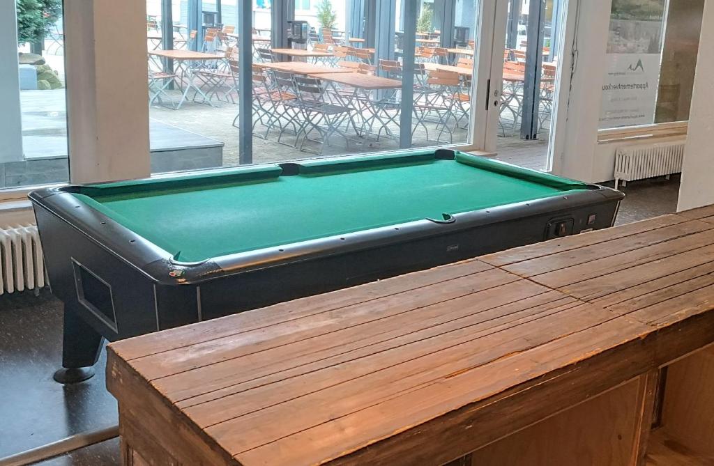 Biliár nebo kulečník v ubytování Apartmán Petr Sankt Englmar, Bayerische Wald
