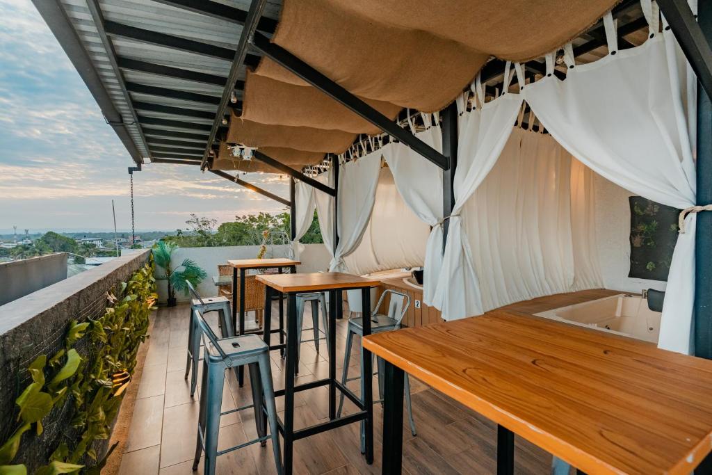 Balkón nebo terasa v ubytování Hotel Quinto Nivel