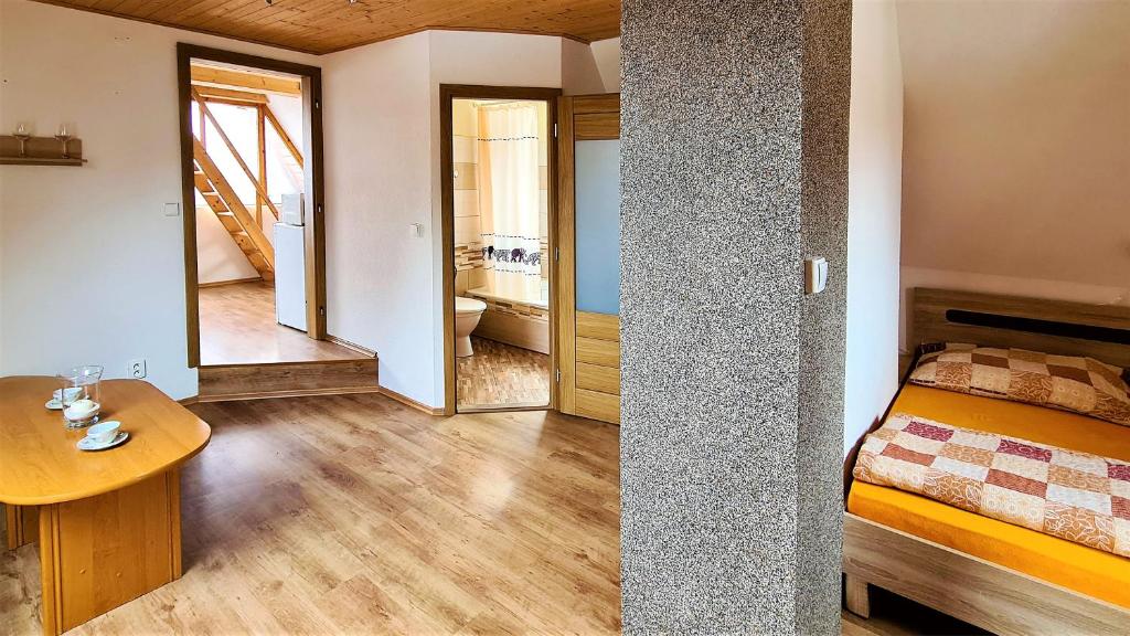 Postel nebo postele na pokoji v ubytování Chata Sandra