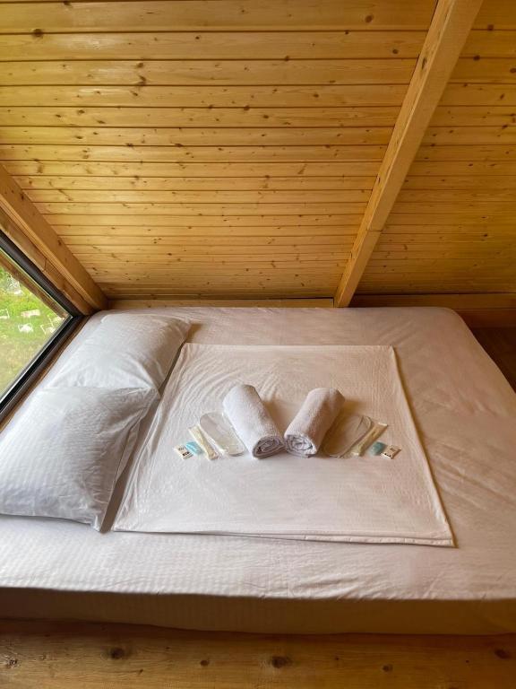 Кровать или кровати в номере SunHouse