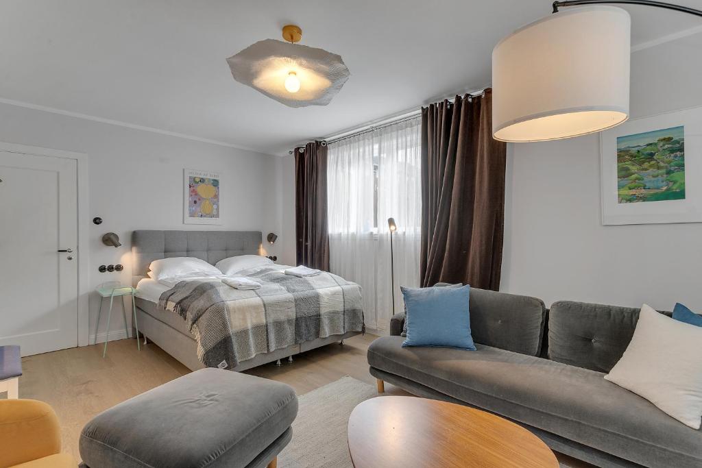 Postel nebo postele na pokoji v ubytování Modern Perfectly Located Apartment