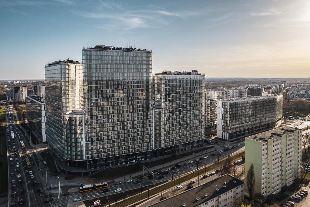 Výhľad na mesto Varšava alebo výhľad na mesto priamo z apartmánu