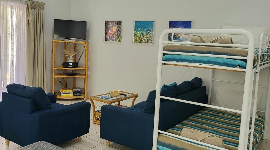 Postel nebo postele na pokoji v ubytování Coral Suite in Resort Complex