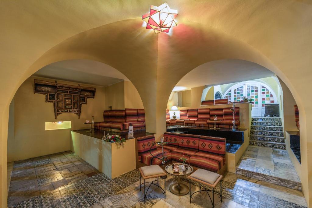 a church with a sanctuary with chairs and a table at Marhaba Royal Salem - Family Only in Sousse