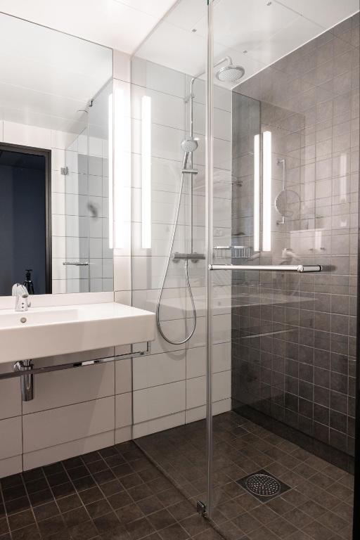 Koupelna v ubytování KUST Hotell & SPA