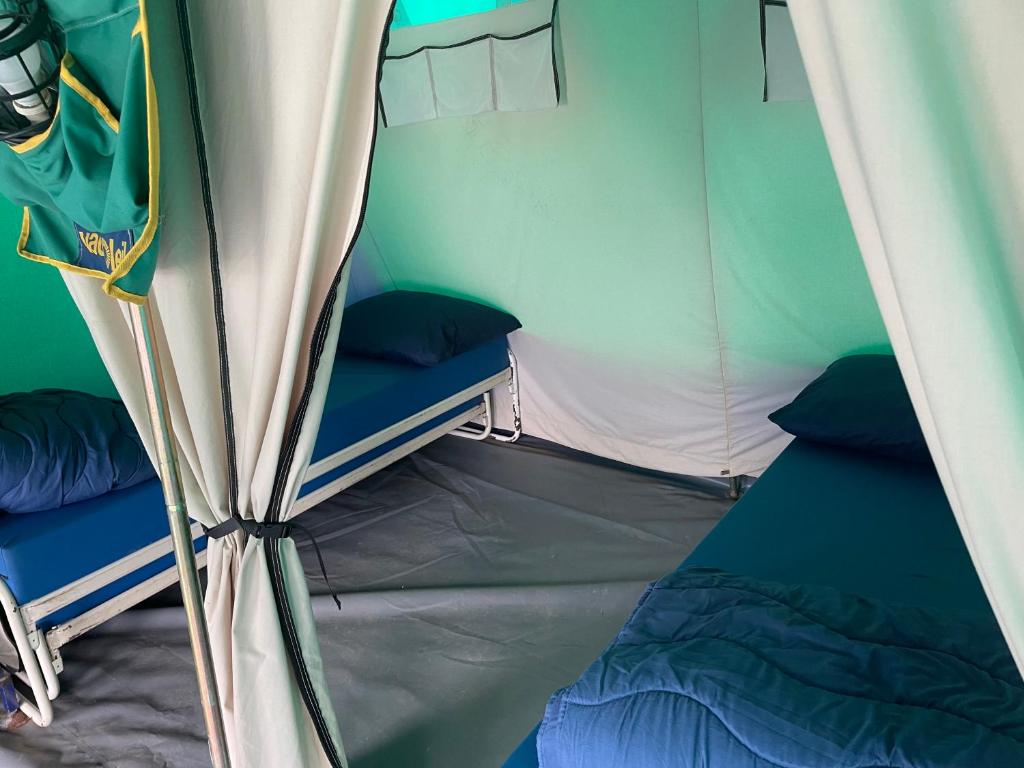 Palanda nebo palandy na pokoji v ubytování phoenix glamping at camping Lampele