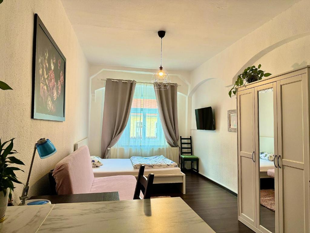 Postel nebo postele na pokoji v ubytování Apartments Oschatz