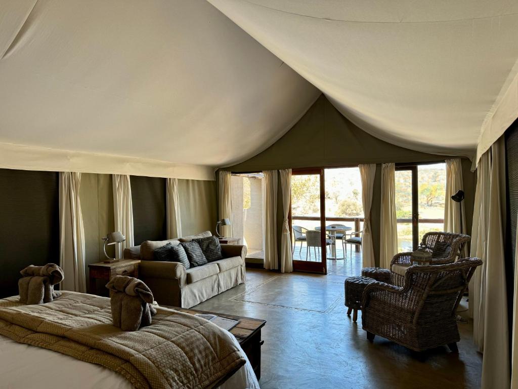 Posezení v ubytování Nyati Safari Lodge