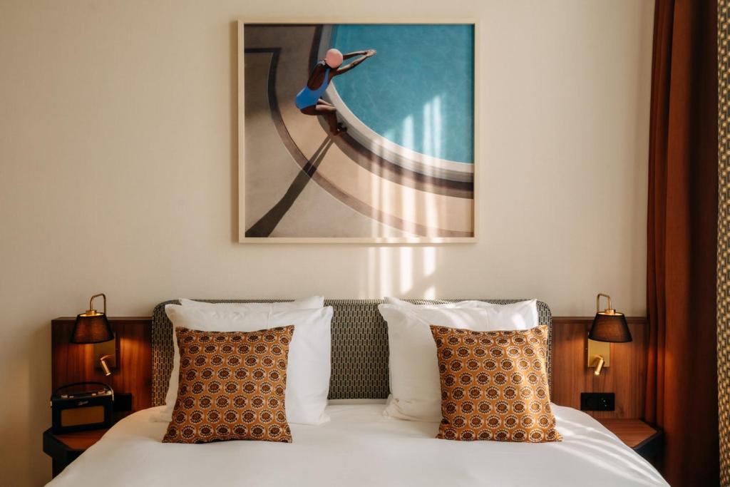 Letto o letti in una camera di De Plesman Hotel The Hague
