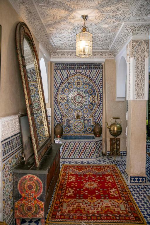 Posezení v ubytování Riad Bab Chems