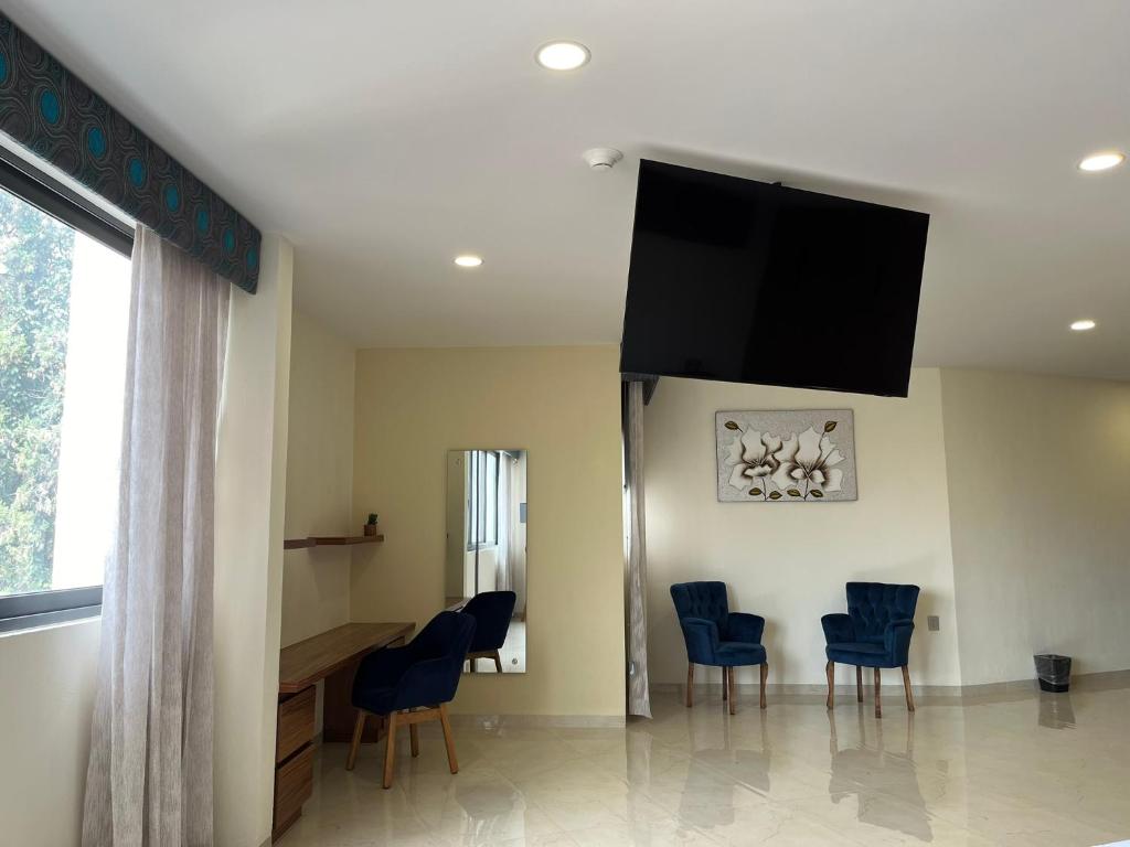 TV a/nebo společenská místnost v ubytování Hotel Cinco Diamantes