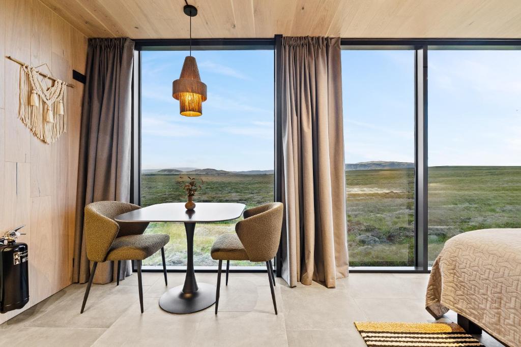 Ruang duduk di Heathland Lodge