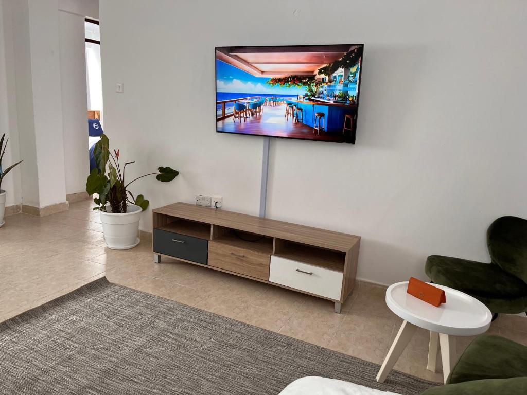 TV a/nebo společenská místnost v ubytování WhiteRose Apartments