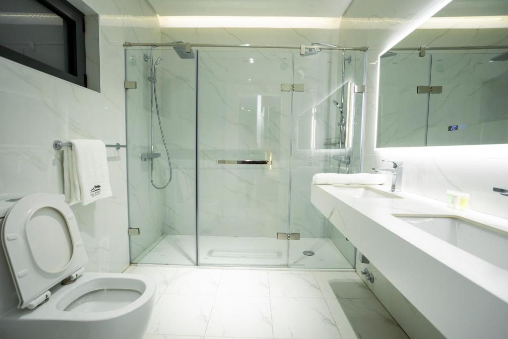 Koupelna v ubytování Space Quality Apart Hotel