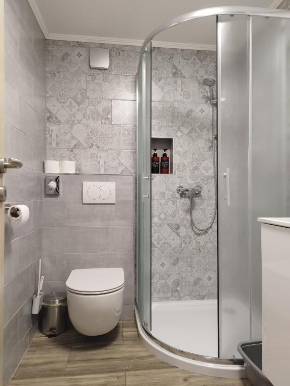 Koupelna v ubytování "Cattus" studio apartman