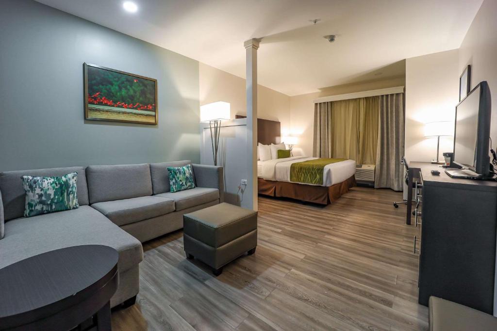 TV a/nebo společenská místnost v ubytování Comfort Inn & Suites Tobago