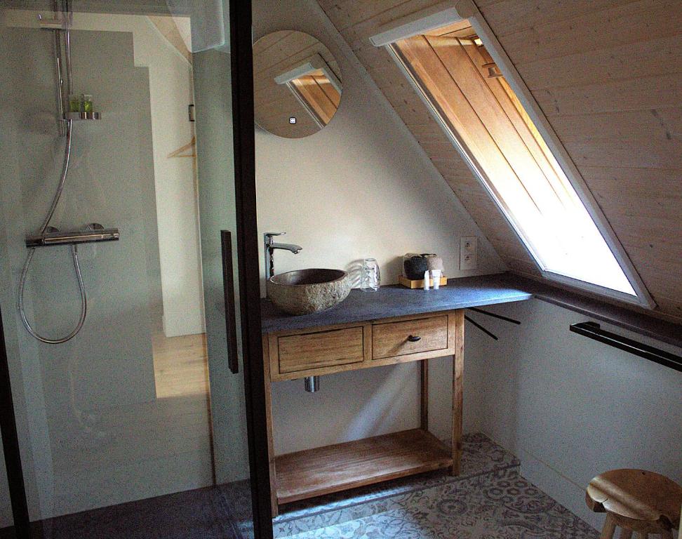 Koupelna v ubytování B&B Lekker Buiten