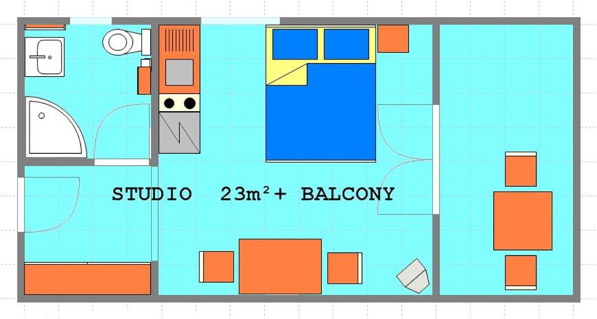 Studio Apartment Okrug Gornji near Sea