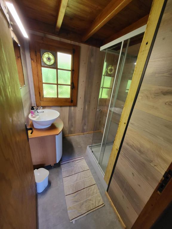 Koupelna v ubytování Chalet d'alpage avec vue incroyable
