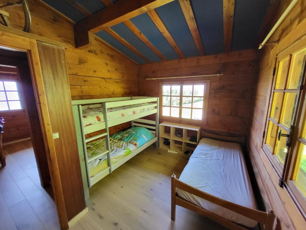 Postel nebo postele na pokoji v ubytování Chalet d'alpage avec vue incroyable