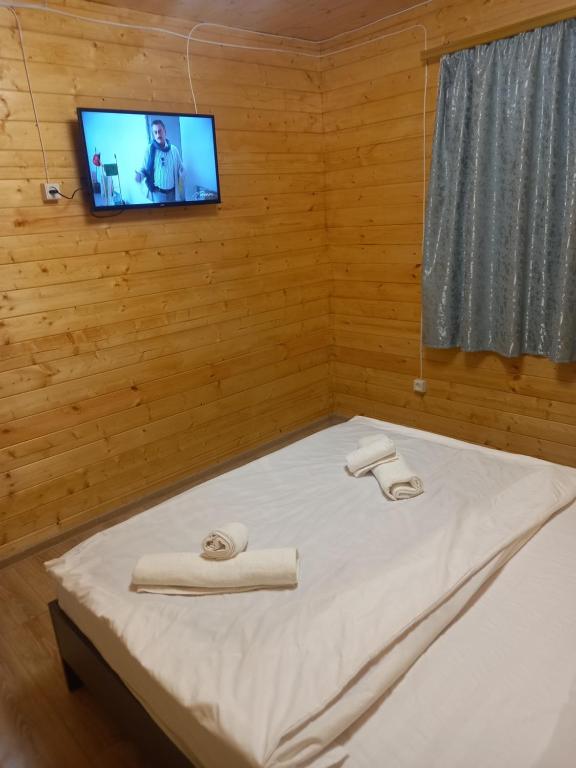 Postel nebo postele na pokoji v ubytování Нирок 2