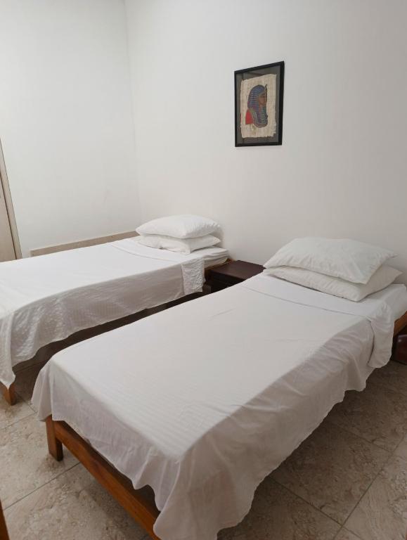 Voodi või voodid majutusasutuse Comodas y agradables Habitaciones en Chipre toas