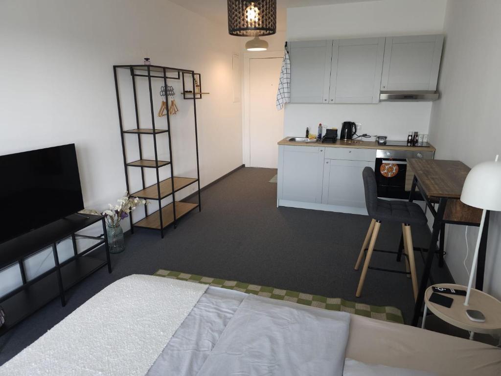 Kuchyň nebo kuchyňský kout v ubytování Alisaarigent Apartment