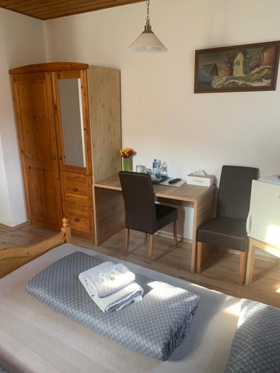 Postel nebo postele na pokoji v ubytování Wellness pension Formanka