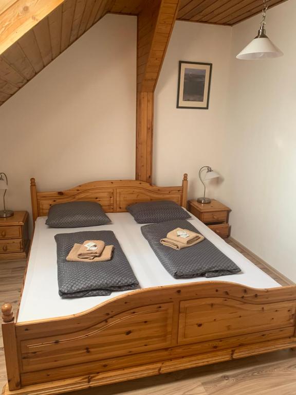Postel nebo postele na pokoji v ubytování Wellness pension Formanka