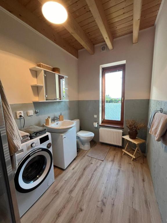Koupelna v ubytování Apartmán u jezírka