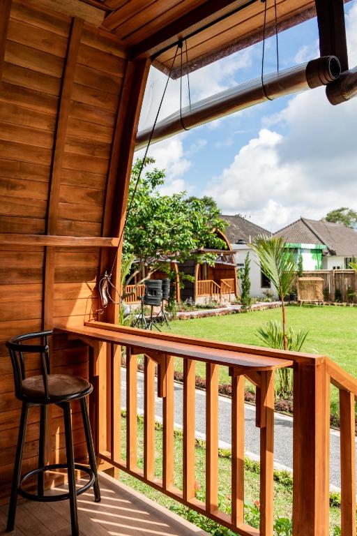 Balkón nebo terasa v ubytování Kabinku Bali