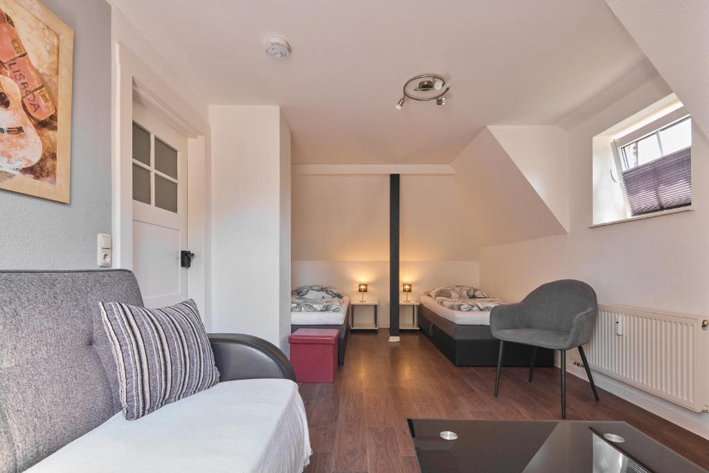 Posezení v ubytování Ferienwohnung Leipzig Süd