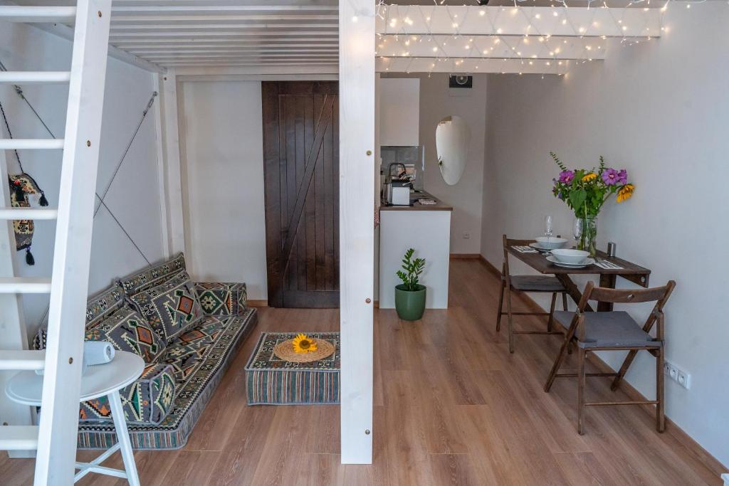 Posezení v ubytování Apartmán Spálený mlýn