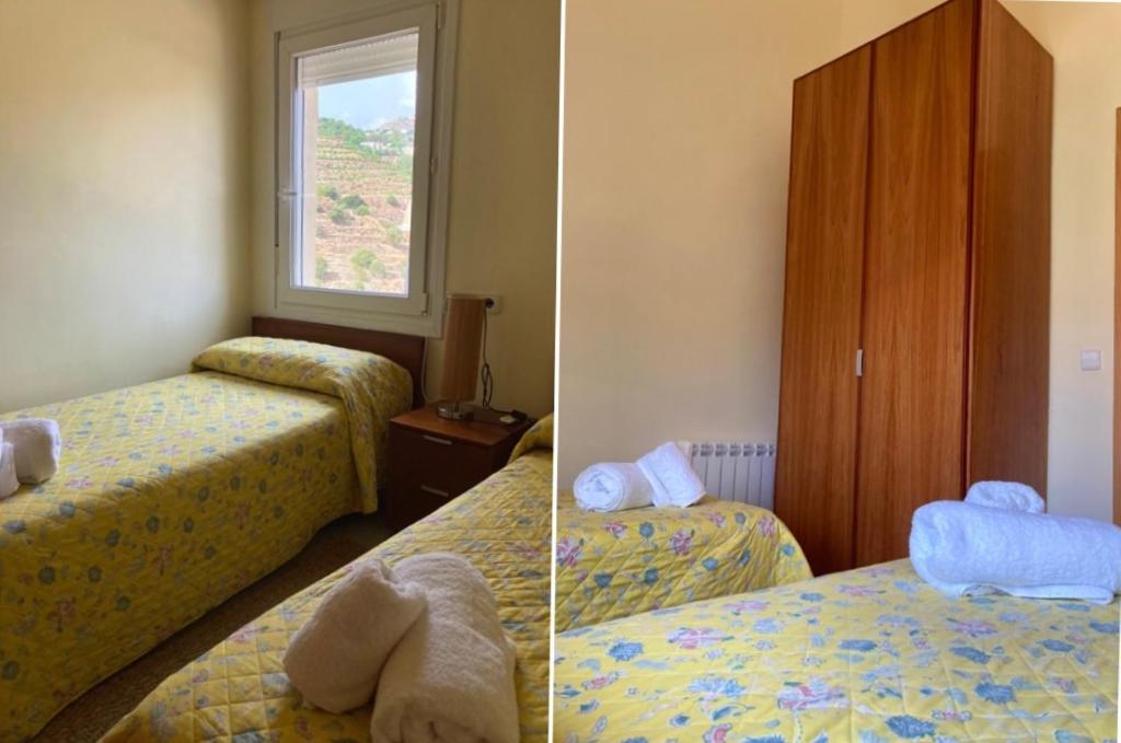 A bed or beds in a room at Casa Jazmín Fuentes de Almuñecar