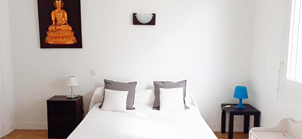 Ένα ή περισσότερα κρεβάτια σε δωμάτιο στο La bonne location à HOSSEGOR !