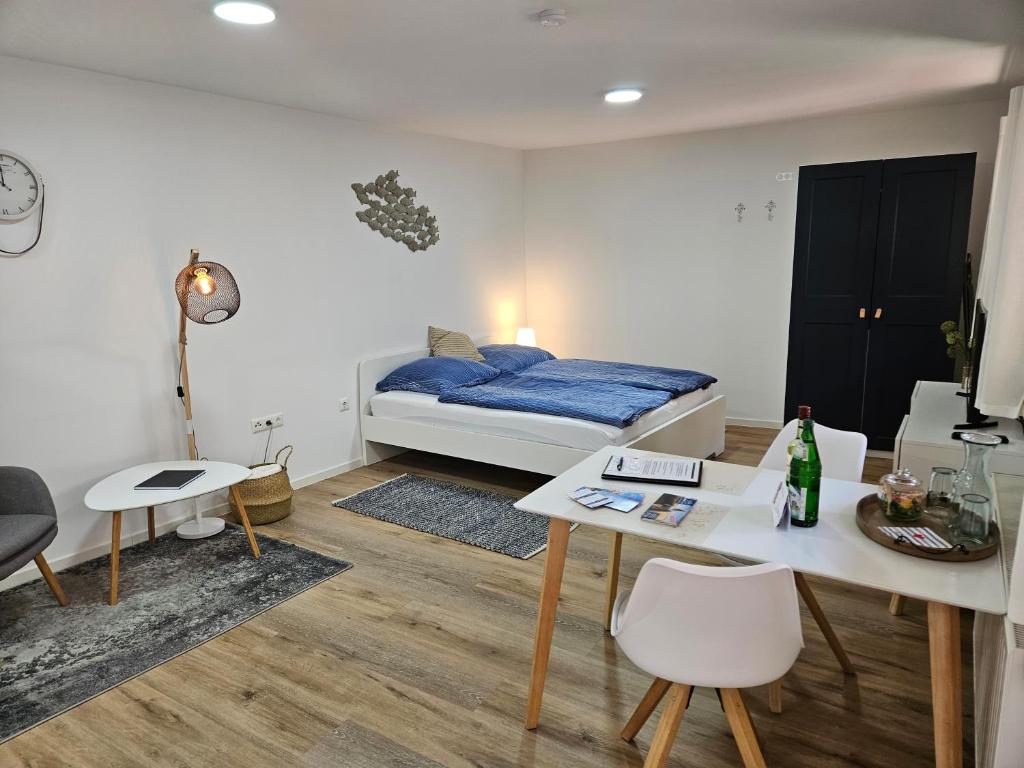 Postel nebo postele na pokoji v ubytování Appartementhaus 10 Seen