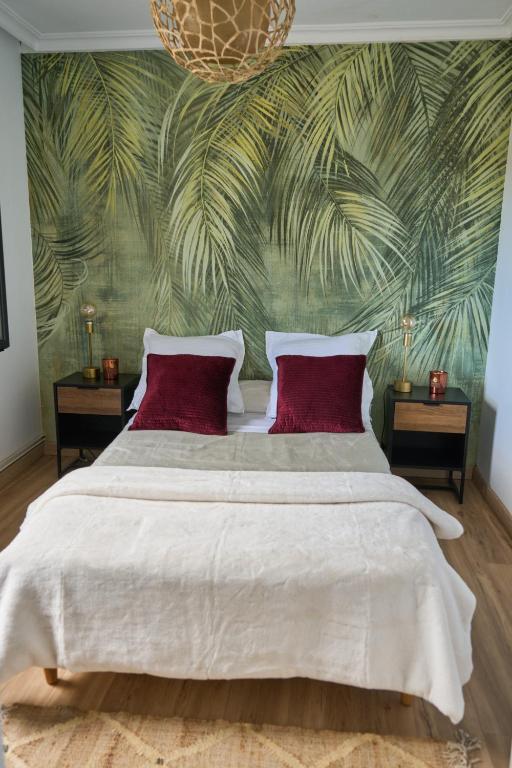 Postel nebo postele na pokoji v ubytování Habitación oasis