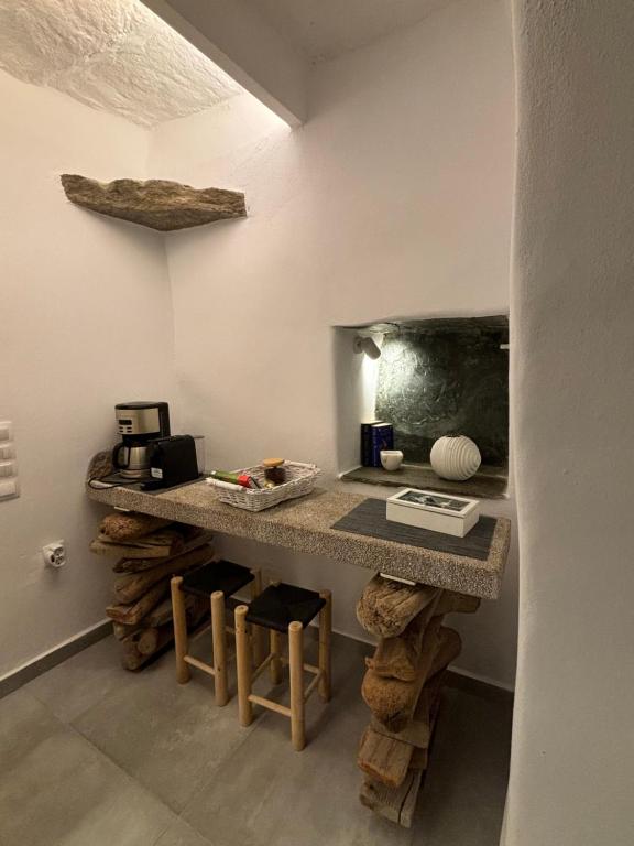 Kuchyň nebo kuchyňský kout v ubytování Serenity Living Platia, Tinos