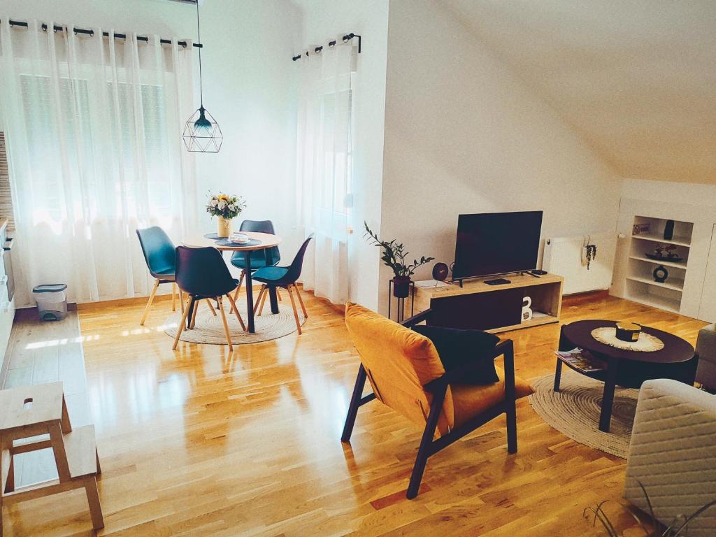 TV a/nebo společenská místnost v ubytování Apartman Blagojevic Hill