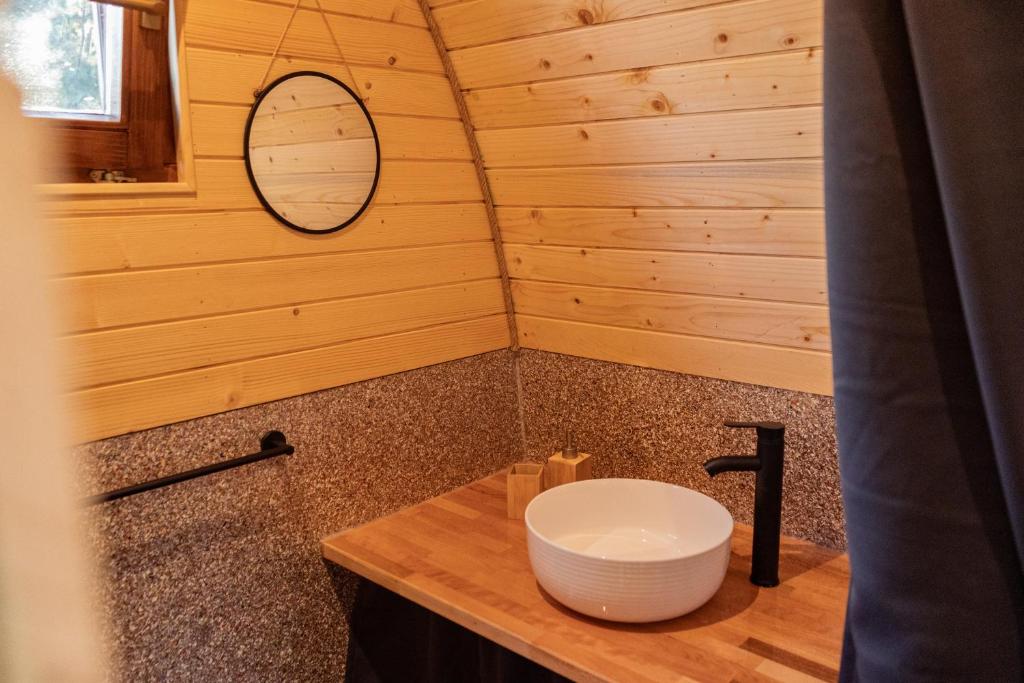 Koupelna v ubytování Camping pod - RAZBIBRIGA