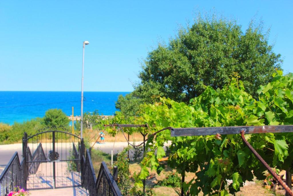 a view of the ocean from the top of a building at Villa Katalina in Varna City