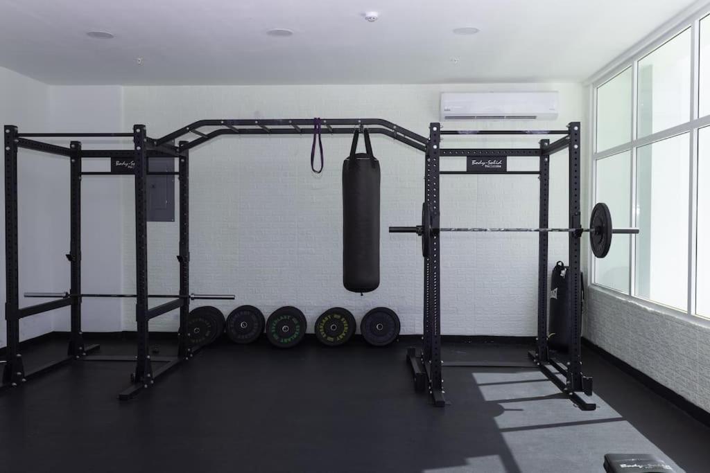 Fitness centrum a/nebo fitness zařízení v ubytování Céntrico y acogedor Studio