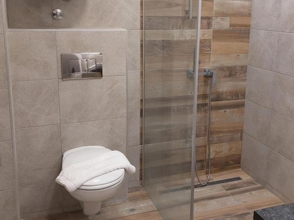Koupelna v ubytování Apartman Viva Milmari