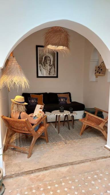 Posezení v ubytování Riad Cosy